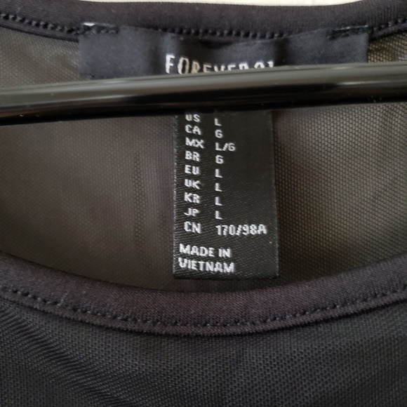 Forever 21 black mesh bodycon dress - Picture 3 of 4